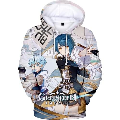 Aikooki Genshin Impact Hoodies Men/women Fashion 3D Print Harajuku Hip Hop Streetwear Genshin Impact Mens Hoodies Sweatshirt
