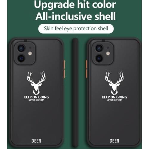 Ultra-thin Hybrid Simple Matte PC Phone Case For iPhone 12 11 Pro Max SE XSmax XR XS X 8 7 6 Plus Painted Silicone Bumper Cover