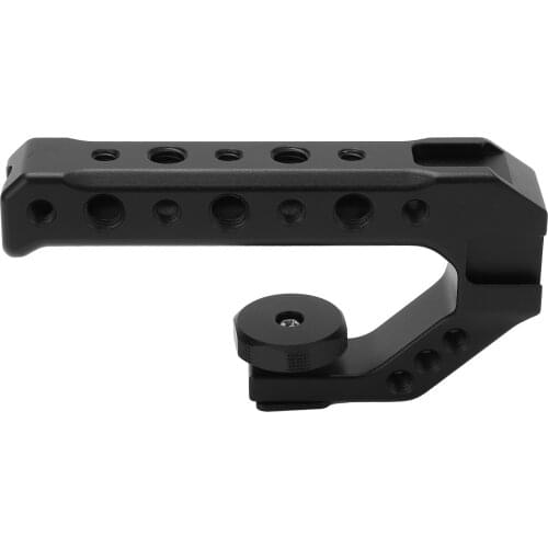 UURIG R005 Universal DSLR Camera Rig Hand Grip Camera Top Handle Cold Shoe Mount 1/4''&3/8'' Holes Aluminum Alloy Camera Handle