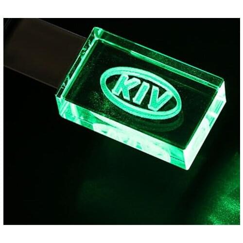 HOT KIA Car Sign Logos crystal metal USB flash drive pen drive 8GB pendrive 16GB 32GB 64GB 128GB External Storage memory stick