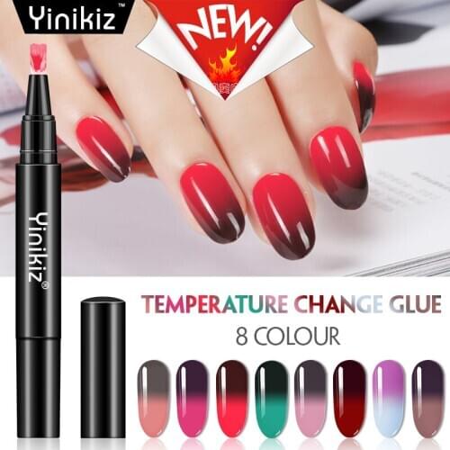Yinikiz Nail Change Color Hybrid VarnishTemperature Change UV Gel Lacquer Gel Nail Polish Manicure