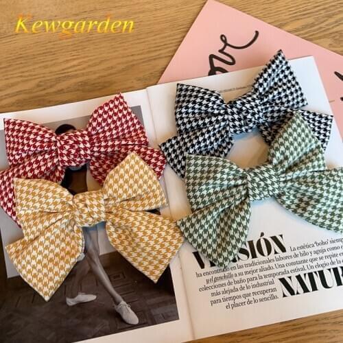 Kewgarden Childrens retro bow hairpin spring clip girls hair accessories 3pcs