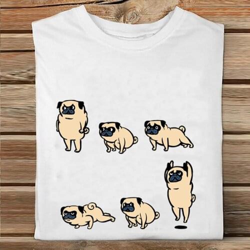 Women Short Sleeve Dog Funny Cute Cartoon Pet Animal Sweet Fashion Clothes Print Tshirt Female Tee Top Ladies Graphic T-shirt