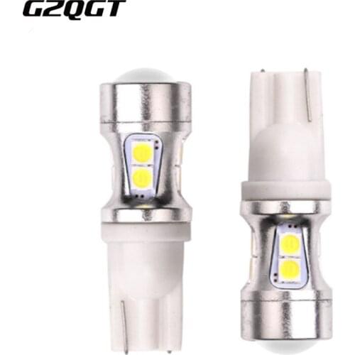 10pcs/lot T10 W5W 10SMD 3030 Car LED Light Automobiles White Light-emitting Diode Side/Reverse Lamp Bulb 12V Auto Accessories