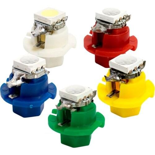 100pcs T5 B8.4 B8.4D 5050 SMD LED Car Board Instrument Panel Lamp Auto Dashboard Warming Indicator Wedge Light 100X