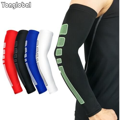 2021 Men Sports Elbow Pads Powerlifting Brace for Jogging Fitness Support Bandage Sleeve Tennis Volleyball Arm Protector Guard
