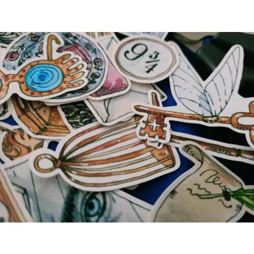 38 PCS\SET Magic Academy Series Tools Mask Key Books Decoration Stickers Diy Ablum Diary Scrapbooking Label Sticker Stationery