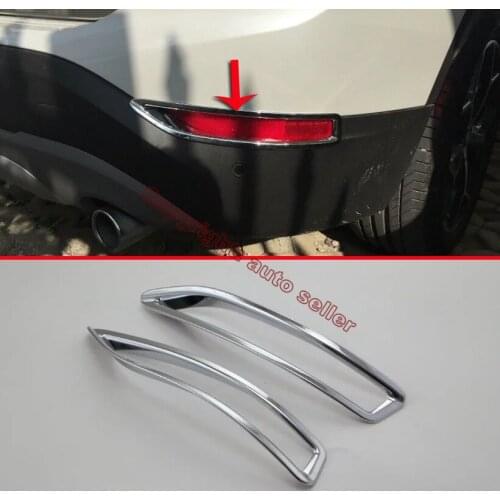 ABS Chrome Rear Fog Light Lamp Cover Trim Molding Bezel Garnish For BMW F48 X1 2016 2017