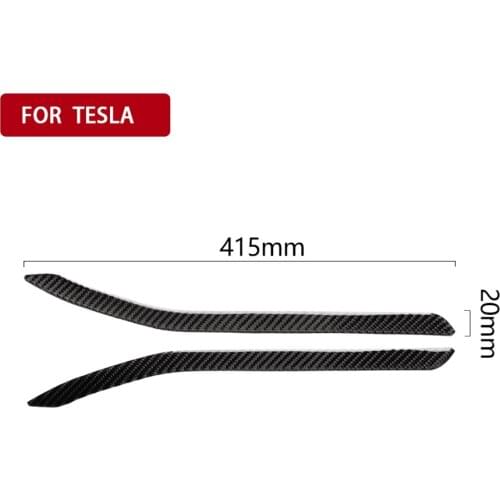 3D Carbon Fiber Car Sticker Carbon Fiber Rear Fog Light Trim Strip Car Accessories Suitable for Tesla Model X