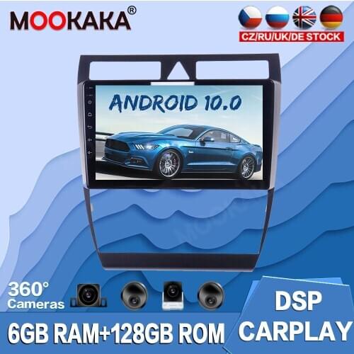 6GB+128GB Android 10.0 Car Multimedia DVD Player For Audi A6 S6 2 RS6 1997 - 2004 GPS Navigation Auto Radio Tape Recorder Stereo