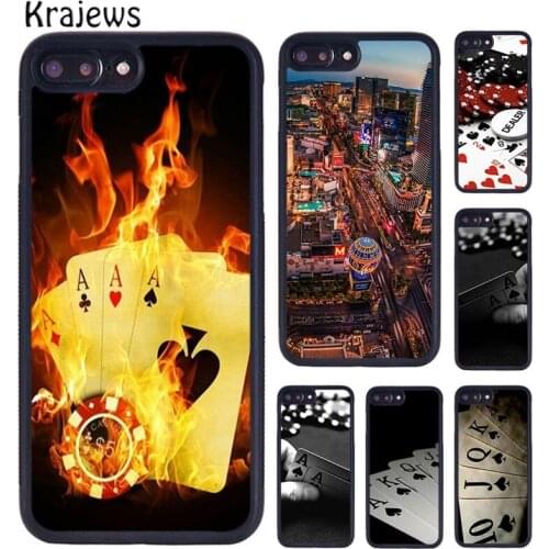 Krajews CASINO LAS VEGAS POKER Phone Case Cover For iPhone 5 6s 7 8 plus X XR XS 11 12 pro max Samsung Galaxy S7 S8 S9 S10 plus