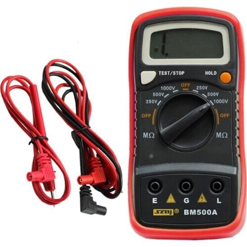 BM500A 1000V 1999M Digital Insulation Resistance Tester Meter Megohmmeter Megger