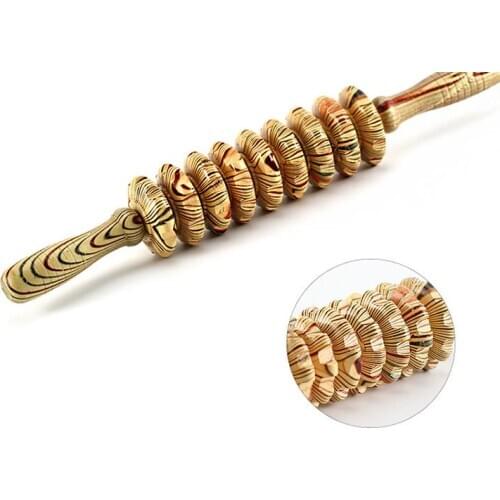 Wood nine rounds household whole body multi-purpose massage roller belly waist abdomen massage equipment