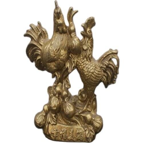 Chinese Copper crafts of Zodiac chicken