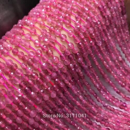 Strawberry quartz loose beads faceted coin 3*4mm 14" for DIY jewelry making FPPJ wholesale beads nature gem stone