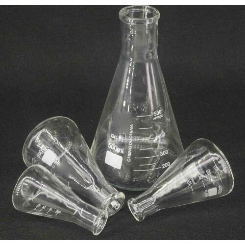 Glass Conical Erlenmeyer Flask 50/100/150/200/250/300/500/1000/2000/3000/5000ML G3.3 Lab Supplies Borosilicate flask