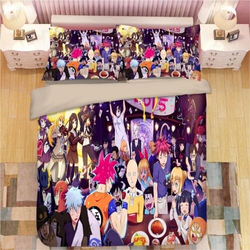 Anime 3D ONE PUNCH MAN Print Bedding Set Duvet Covers Pillowcases NEW Comforter Bedding Sets Bedclothes Bed Linen 03