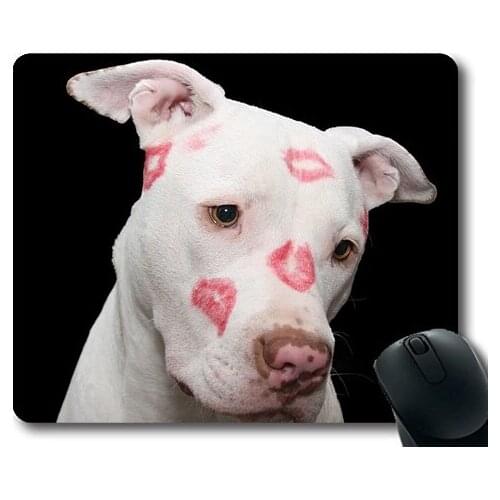 Dog Lover Mouse Pad,Pit Bull Dog Pitbull Valentine Valentines Day,dogs mouse mat