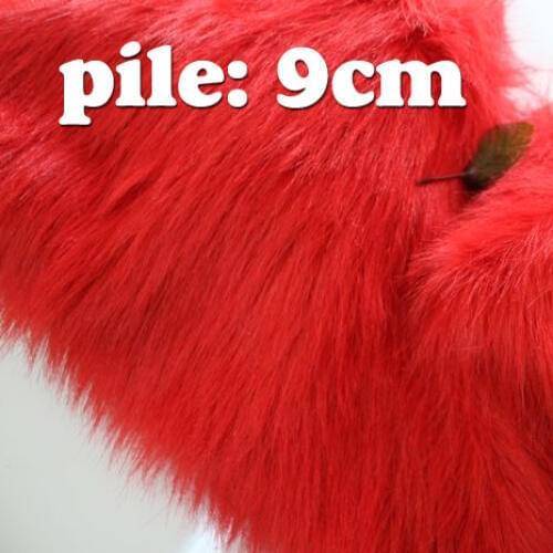 Red Solid Shaggy Faux Fur Fabric (long Pile fur) Costumes Cosplay Cloth 36"x60" Sold By The Yard Free Shipping