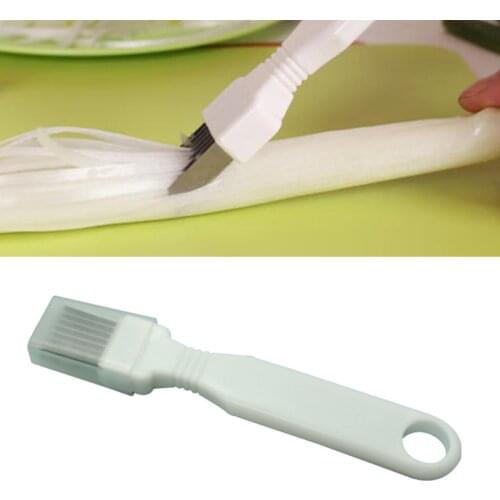 N58C Kitchen Scallion Cutter Stainless Steel Vegetable Slicer Green Onion Shredder