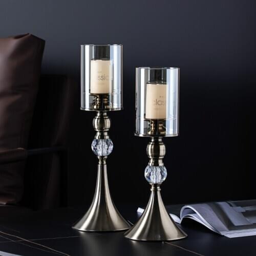 Metal Silver Candle Holder Wedding Center Candle Holder Romantic Table Decoration Candelero Home Decoration DD60CH