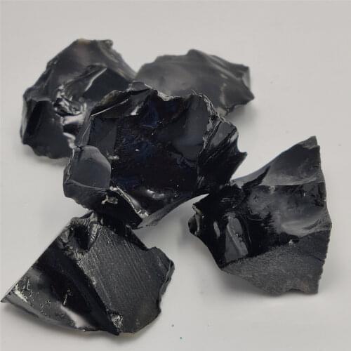 90-100g Natural Raw Black Obsidian Quartz Stones Rough Rock Crystals Metaphysical Reiki Healing Size Energy Healing Stone