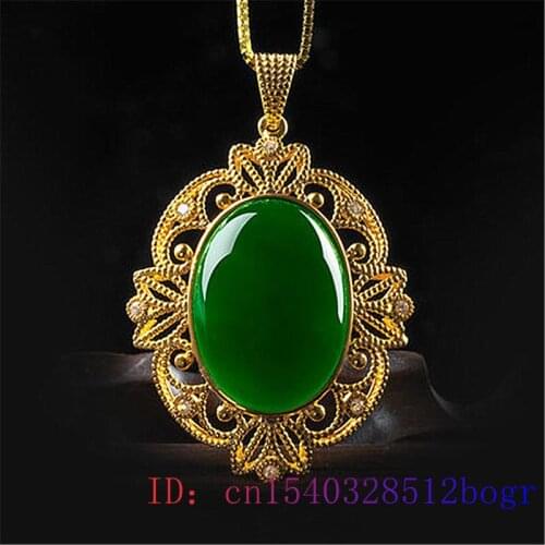 Jade Water drop Pendant 925 Silver Amulet Charm Agate Fashion Gemstone Jewelry Chalcedony Necklace Natural Gifts Women Chinese