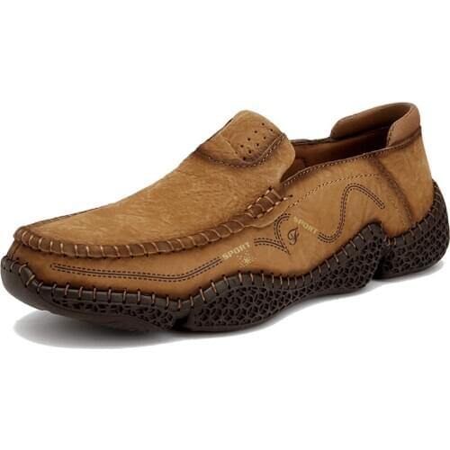 Genuine Leather Shoes Men Cow Leather Casual Shoes Male High Quality Outdoor shoes Men Flats Slip-on Man Footwear zapatos hombre