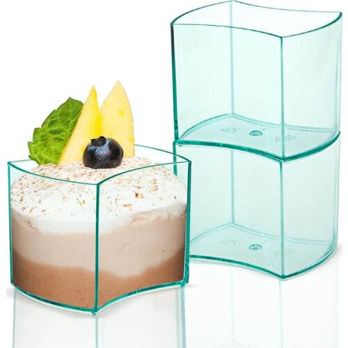 66ml Disposable Dessert Cup Transparent Creative Shaped Mousse Cup Ice Cream Cup Buffy Cup Jelly Cup Party Wedding Supplies
