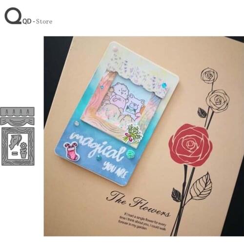 Window Cat Cartoon Animal Cutting Dies Scrapbooking DIY Card Make Mould Model Craft Decoration Metal Cutting Dies New 2021