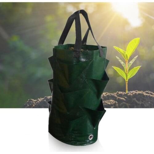 Garden Hanging Bag Removable Large Capacity Solid Color Potato Bag PE Planting Bag for Terrace