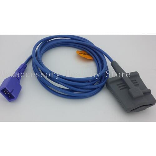 Compatible with Nellcor Non-Oximax Adult silicone soft tip sensor , DB9 male-7pin , L=1m