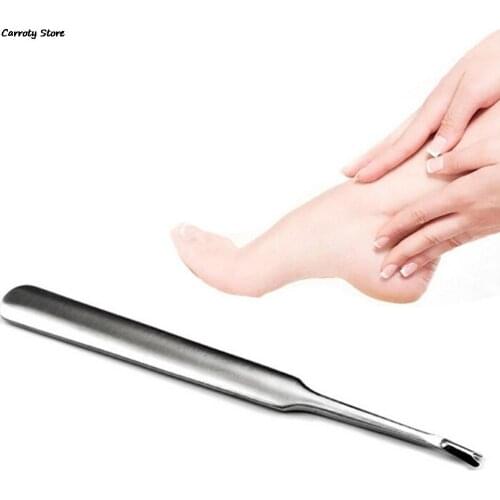 Stainless Steel Cuticle Pusher Dead Skin Fork Double Head Exfoliating Knife Pick Manicure Tools Nail File Manicure Tools