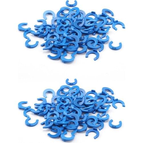 50pc/lot 1/4 3/8 OD Tube PE Pipe Fitting Blue Clip C-ring Hose Quick Connector Aquarium RO Water Filter Reverse Osmosis System