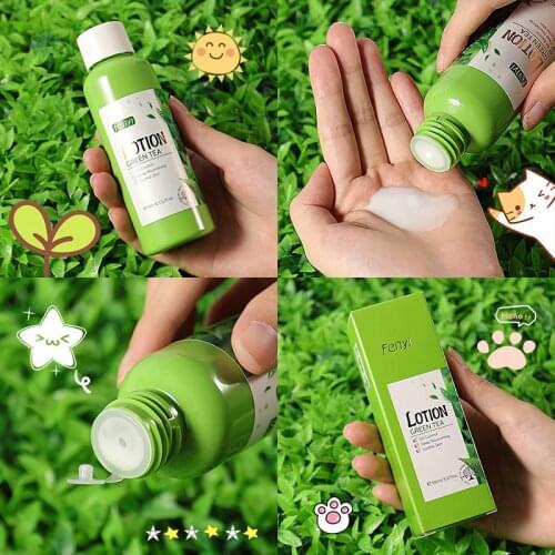 LAIKOU Green Tea Moisturizing Face Lotion Repair Smoothing Skin Serum Brightening Shrink Pores Oil Control Face Skin Care 100ML