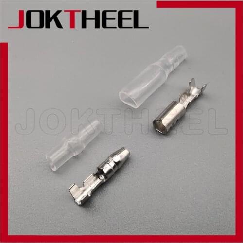 100set 3.5mm male female docking terminal Pluggable connector sheath plug spring connector with Cold press quick Bullet terminal
