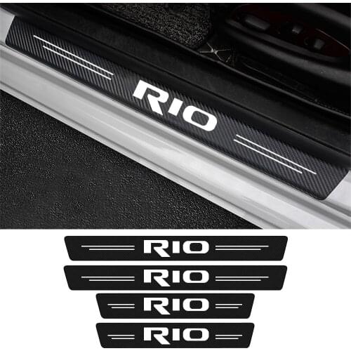 4X For KIA Rio DC JB UB YB 2010 2009 2008 2007 2006 2005 2004 2003 2002 2001 2000 Car Door Threshold Sticker Tuning Accessories