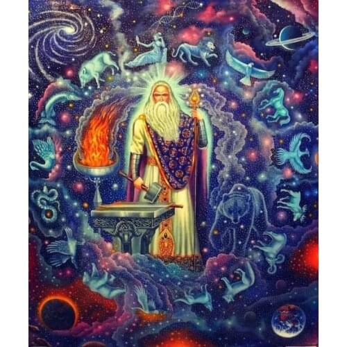 JMINE Div 5D God Constellations Space Galaxy Full Diamond Painting cross stitch kits art Scenic 3D paint by diamonds