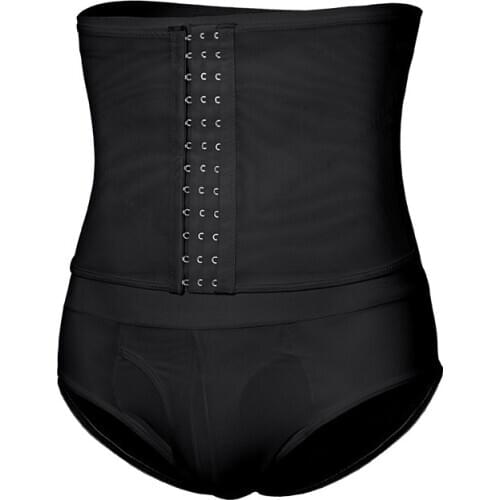 High Waist Men Bodysuit Shaper Pants Slimming Compression Double Layers Quick Dry Body Shaper Stomach Abdomen Girdle Underwear