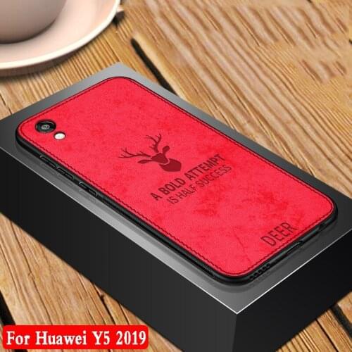 For Huawei Y5 209 case Cloth pattern leather back cover silicone soft luxury AMN-LX9 LX1 capa For Huawei Honor 8S KSE-LX9 cases