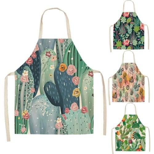 Cactus Blossom Pattern Apron Ladies Apron Baking Apron Apron Kitchen Cooking Apron Mens Apron Cafe Kitchen Apron Ladies 68x55cm