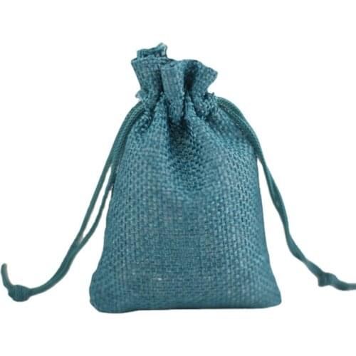 15x20cm 50pcs/lot Linen Jute Drawstring Pouch Cotton Mix Color Packages for Packaging Gift Wedding Party Christmas Candy Bags