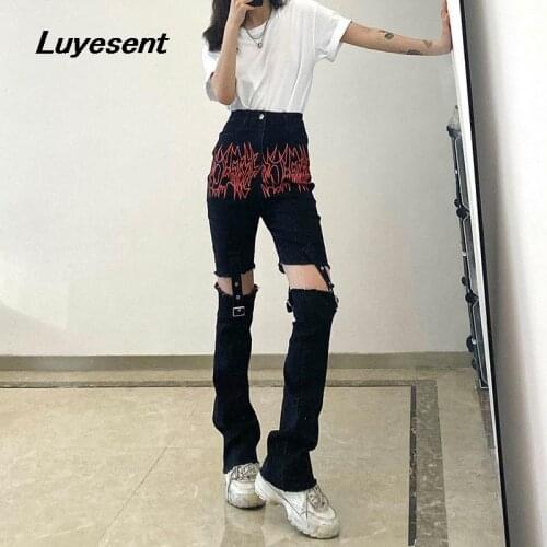 Luyesent Womens High Jeans