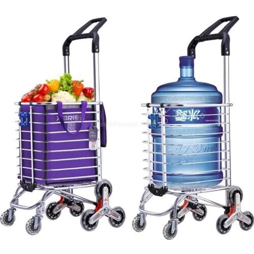 Shopping cart small cart folding climbing hand-cart portable climbing stairs old household portable trolley car