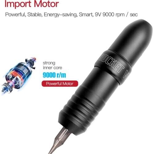 Strong Rocket Tattoo Aluminum Alloy Gun Permanent Makeup Machine Tattoo Pen Style Permanent Machine for Tattoo Accessorie