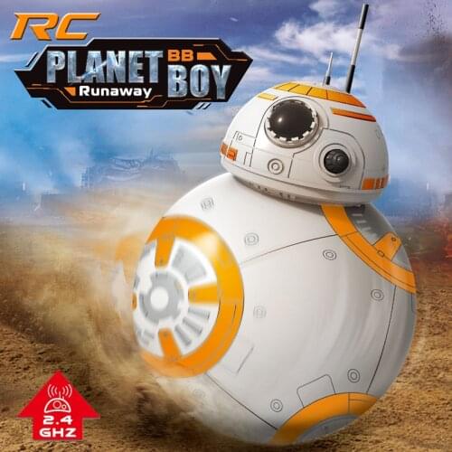 BB-8 Ball RC Upgrade Droid With Sound Music Version 2.4G Remote Control BB 8 Model Intelligent Robot Action Figure Children Toys