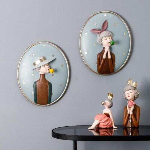 Fashion Girl Picture Painting 3D Wall Posters On The Wall Home Decoration Modern Poster Home Decor Christmas Wedding Gift W84