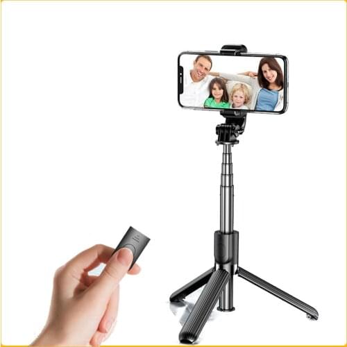S02 Monopod Shutter with Button Foldable Wireless Bluetooth Portable Selfie Stick Handheld Tripod for Smartphone