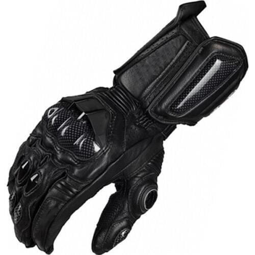 Motorcycle Leather Gloves Carbon Fiber Racing Gloves Driving Bicycle Protection Full Finger Gloves Moto Guantes Luvas