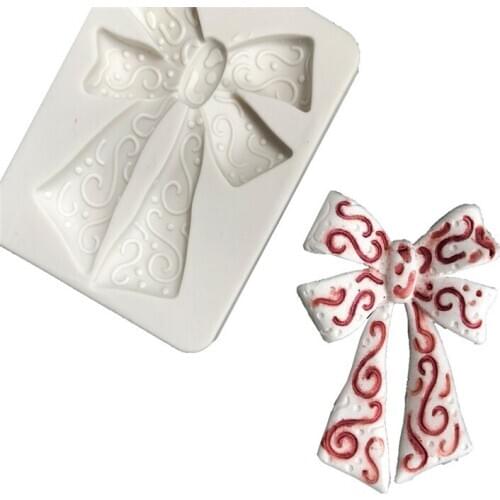 New Bow-Knot Shape Fondant Cake Silicone Mold Cookie Ice Cream Molds Candy Chocolate Pudding Mould Baking Cake Decoration Tools